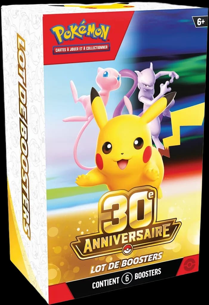 Lot de boosters 30ᵉ Anniversaire du JCC Pokémon (6 boosters)